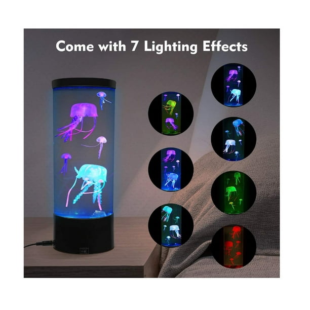 7 Color Changing LED Jellyfish Lamp Aquarium Bedside Night Atmosphere Mood Light 7 Color Changing LED Jellyfish Lamp Aquarium Bedside Night Atmosphere Mood Light